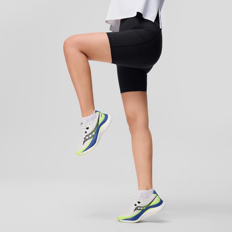 SAUCONY Повседневные удобные спортивные шорты с высокой талией и сплошным логотипом, женские шорты черного цвета SC1249147A-BK01