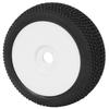 2pcs RC Rubber Tires 17mm Hex Wheel Hub for 1Celsius8   Truck Off Road Model Crawler Car(White )