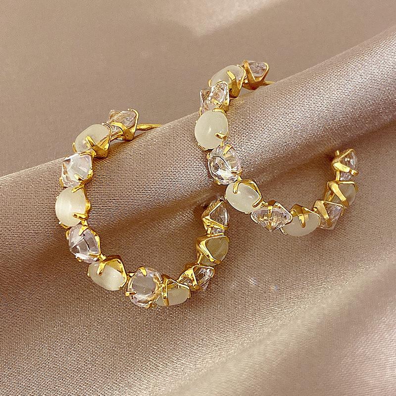 

Женские роскошные серьги с опалами, модные украшения, аксессуары для вечеринок, темпераментные девушки, необычные серьги