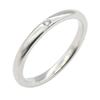 Used Stacking Band Diamond Ring Ring Pt950 Platinum Silver Clear Used