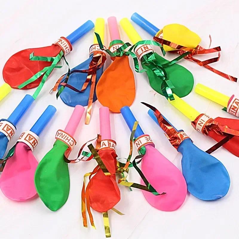 50 Pcs Gold Thread Balloon Whistle Kids Birthday Party Favor Pinata Filler Easter Children s Day Carnival Party Favor Decoration 50pcs