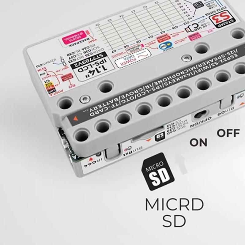 Cardcomputer StampS3 Microcontroller 56 Key Keyboards Card Computer 1.14inch Screen Computer DIY Electronics