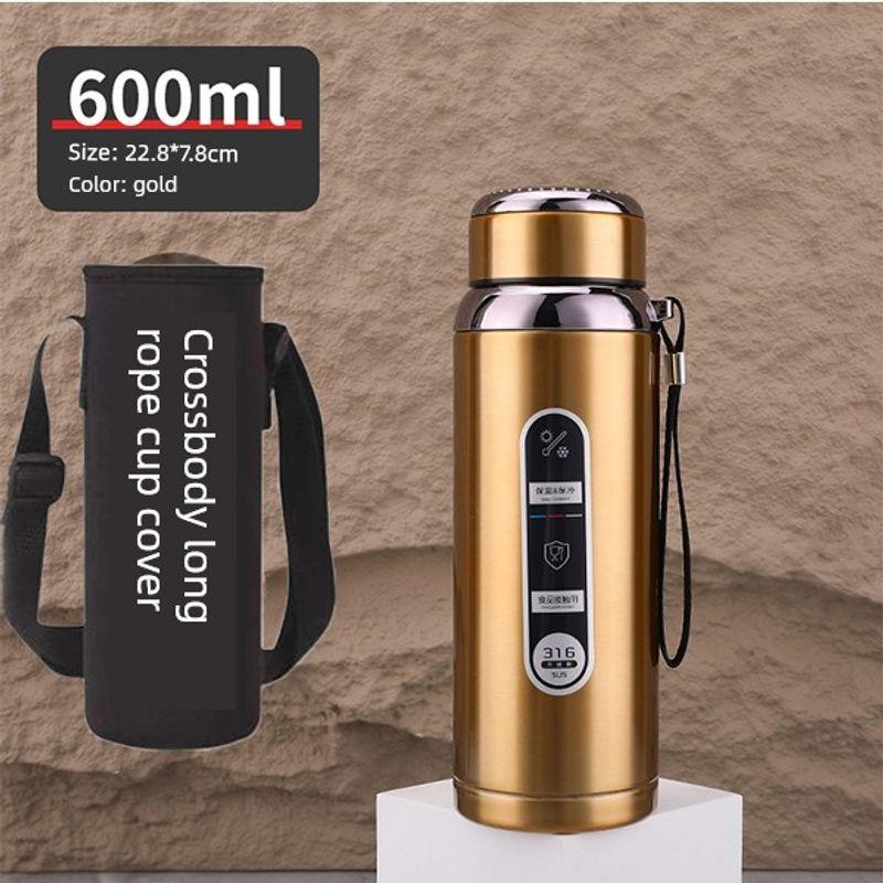316 Steel Large-Capacity Thermos Cup for Men and Women with Filter Tea Cup Adult Business Portable Large Cup Gift Cup 600