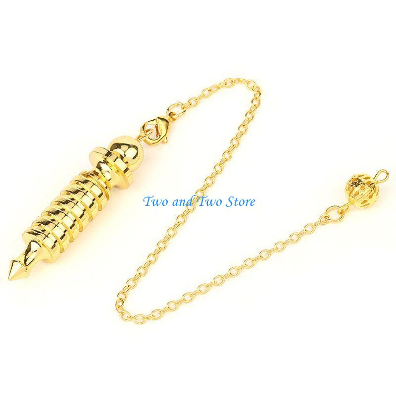HX6F Metal Spiritual Amulet Pendule Pendant for Divination Reiki Healing Meditation Balancing Yoga Screw Pendant