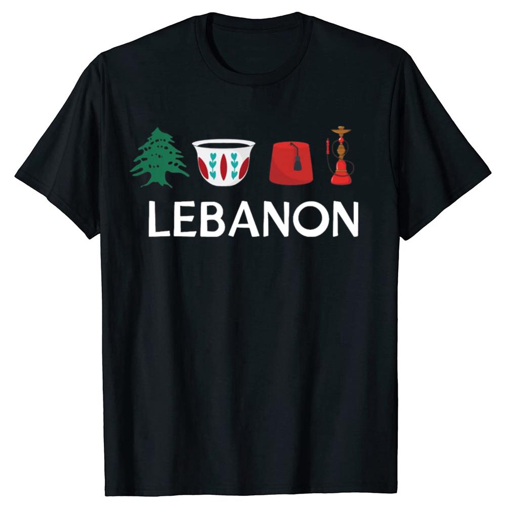 

Lebanon T-Shirt Cotton Unisex with Lebanese Flag Cultural Symbols Arabic Heritage Gift Casual Streetwear for Middle Eastern T... S разноцветный
