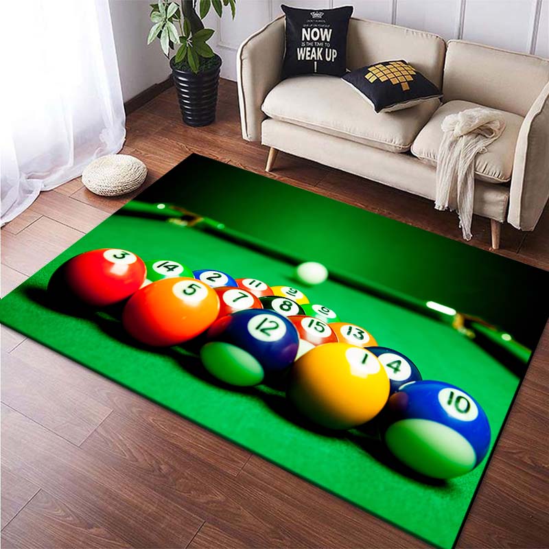 15 Misure Stampa 3D Pattern Biliardo Snooker Tappeto per Soggiorno Tappetino per Bagno Zerbino Creativo Tappeto per Camera da Letto Decorazioni per la Casa