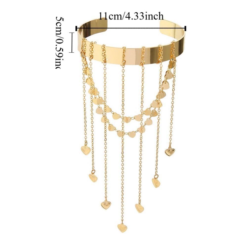 Sweet Fringe Open Bangles Exquisite Upper Arm Cuff Upper Armband Hand Jewelry  Women