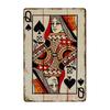 Vintage Poker Metal Sign Retro Joker Tin Sign King Jack Sign Wall Decoration for Home Cafe Pub Bar Shop 8x12 Inch