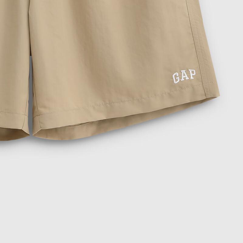 GAP Men's Quick-Dry Elastic Waist Logo Embroidered Shorts