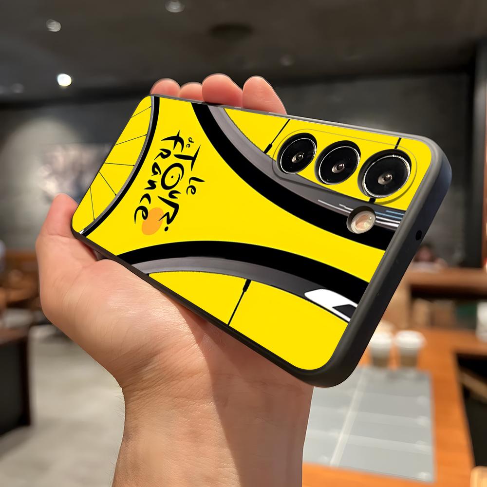 Coque de téléphone pour vélo T-Tour de France pour Samsung A56 A36 A26 A16 A15 A25 A35 A55 A14 A34 A24 A54 Coque souple noire