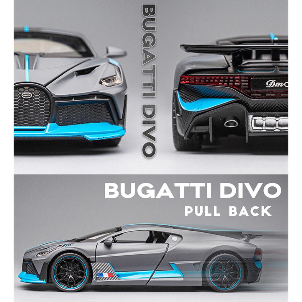 Divo-Druckgussauto-Modellspielzeug im Maßstab 1:32, zurückziehbares Spielzeugfahrzeug mit Ton und Licht für Kinder, Kleinkinder, Jungen und Mädchen, Geschenkkollektion