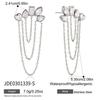 Geometric Stud Earrings Stainless Steel Tassel Earrings Fashion Zircon Stud Earrings  for Women