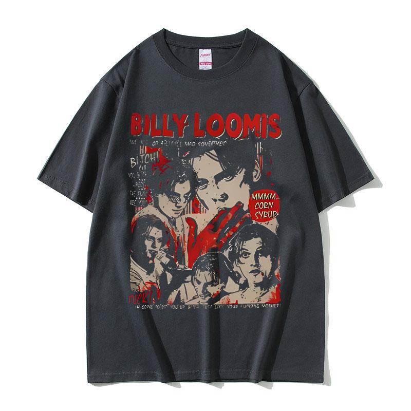 90s Vintage Horror Movie Scream Tshirt Billy Loomis We All Go A Little Mad Billy T Shirt Men Women Fashion Retro Oversized Tops