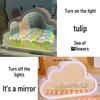 Cloud Tulip Night Light: Handmade Flower Mirror for Desktop Atmosphere - Qixi Festival Gift