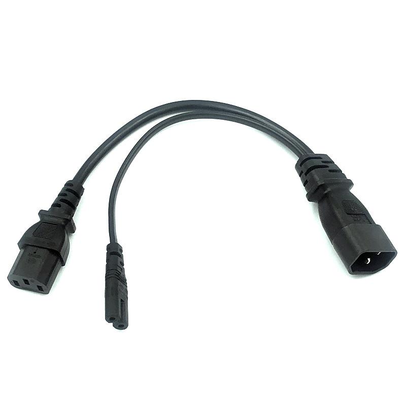 C14 to dual-C7/C8 power splitter cable for Figure-Eight connections.