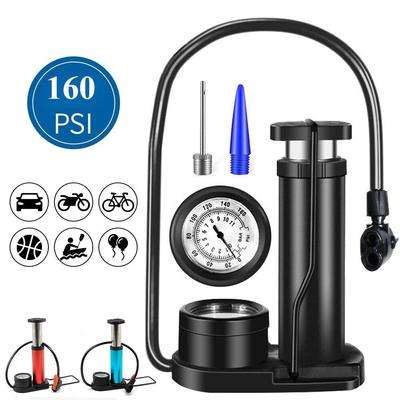 Bisiklet Pompası Mini Taşınabilir Bisiklet Ayak Pompası Basınç Ölçer Aksesuarları Presta ve Schrader Vana Bisiklet Hava Pompasına Uygun