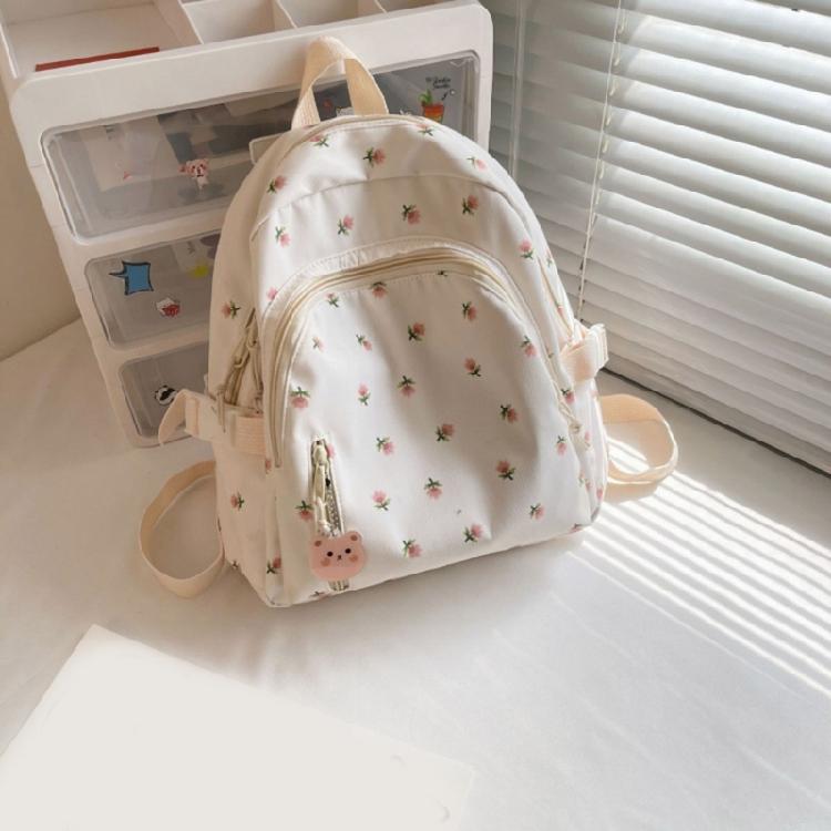 Students School Backpack Flower Print Backpack Travel Rucksack Korean Styles Daypacks Girls Travel Backpack