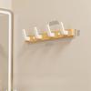 Entrance Hanging Walnut Wood Clothes Hook Without Punching Hats Organizer  Fitting Room