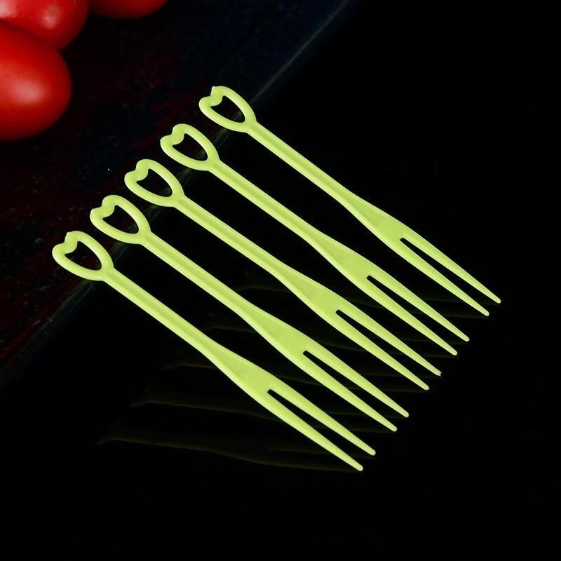 

HANDUNYOU Disposable Heart-Shaped Fruit Forks