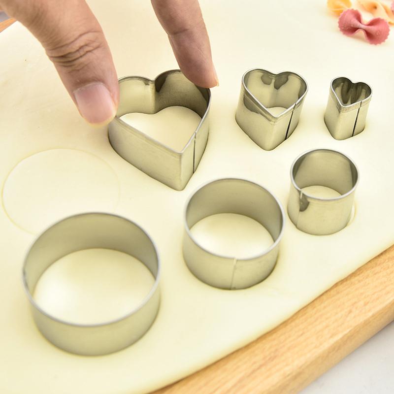 New 24 Pcs/Set Cookie Cutter Stainless Steel Fondant Cake Baking Mold Round Heart Flower Star Shape Biscuit Decorating Moulds