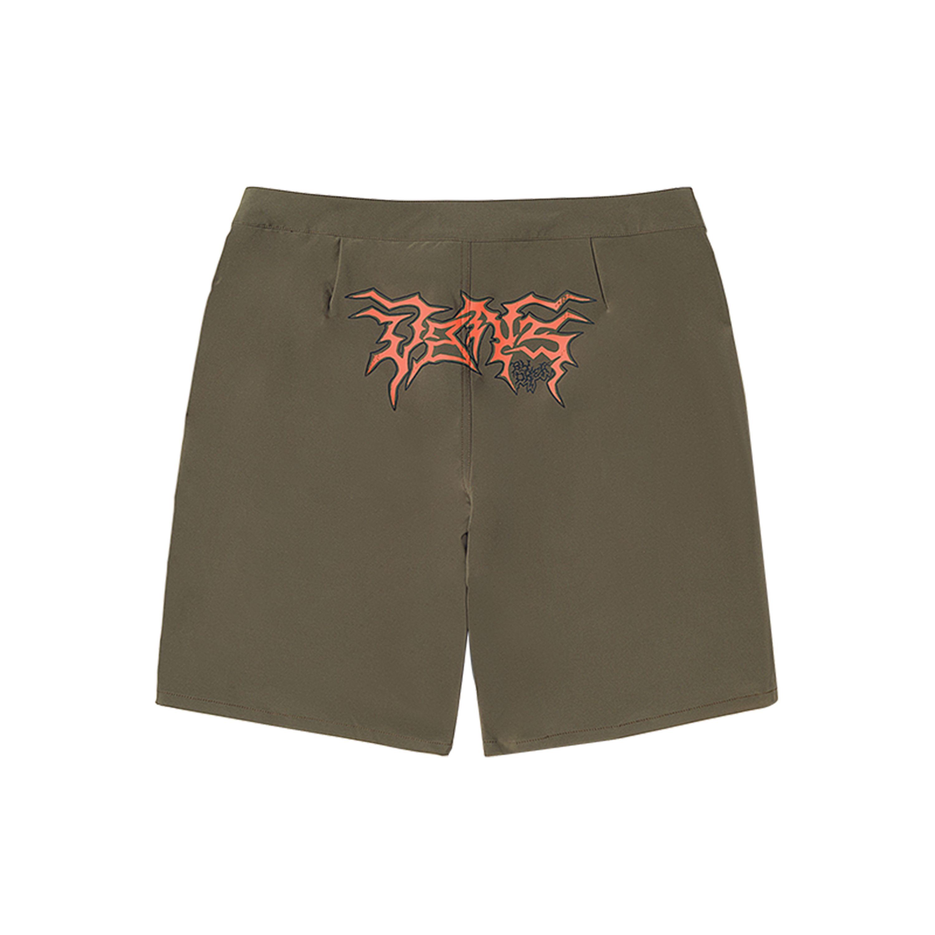 Vans Okeh Fire Record Flame Print Повседневные шорты унисекс Шорты милитари-зеленый — фото 2