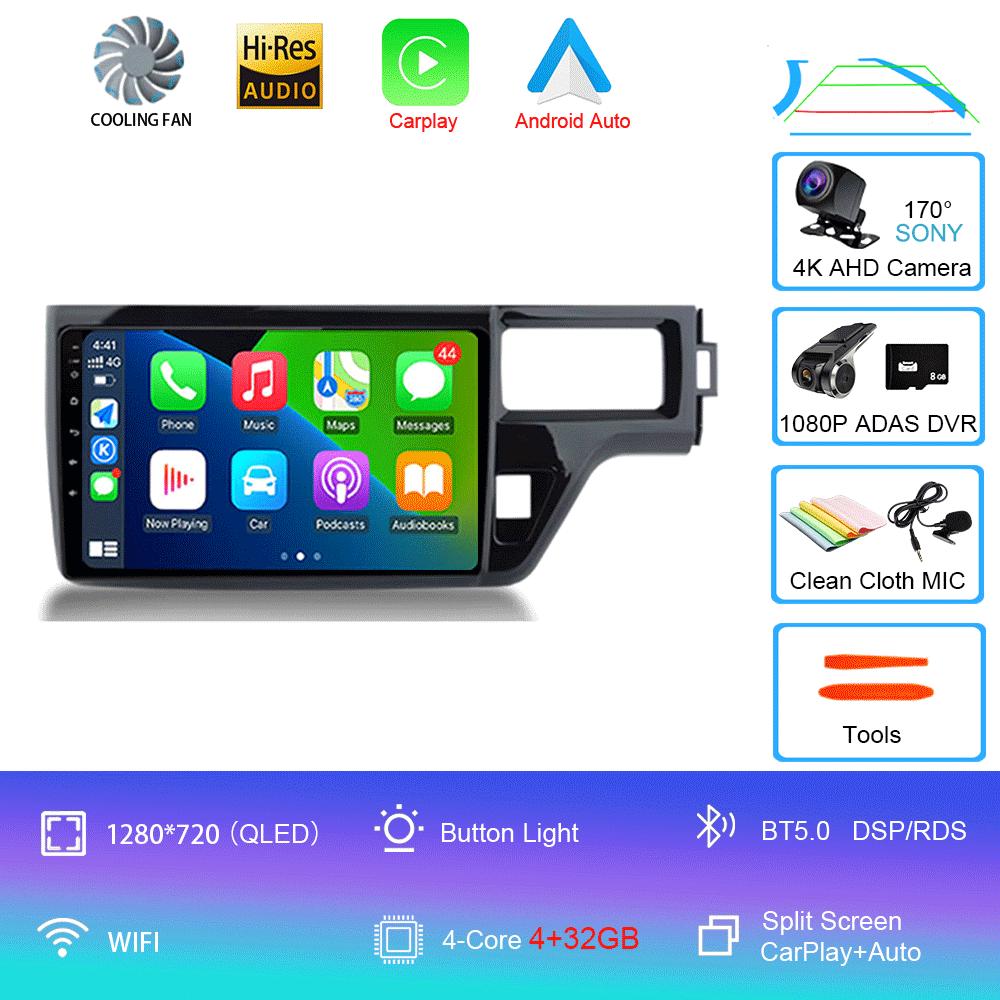 For Honda Stepwgn 5 2015 - 2021 RHD Car Radio Multimedia Headunit QLED System Navigation GPS Auto Android14 2Din DVD