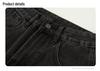 Men's Washed Black Wide-Leg Jeans - Casual Spring Streetwear Style