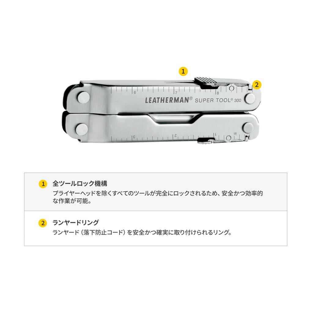 Multi-tool LEATHERMAN Silver 19 Functions Super Tool 300