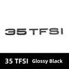2026 Car Rear Trunk Emblem Sticker For Audi A3 A4 A5 A6 A7 A8 Q3 Q5 Q7 Original Size Quarrto Sline Emblem ABS Black Refit Accessories