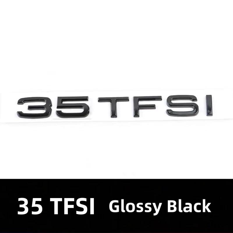 2026 Car Rear Trunk Emblem Sticker For Audi A3 A4 A5 A6 A7 A8 Q3 Q5 Q7 Original Size Quarrto Sline Emblem ABS Black Refit Accessories