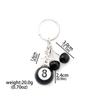 Hiphop Zwart 8 Biljart Sleutelhanger Mini Bal Sleutelhanger Hars Hanger Kers Decoratieve Sieraden Cadeau Doel Winnaar Bal Accessoires