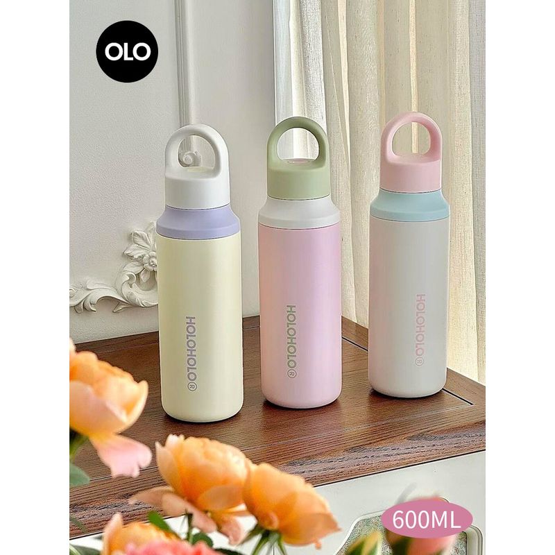 Holoholo Click Cup Girls' Sports Water Cup, High-Looking, Portable, Stainless Steel, Large-Capacity Thermos Cup