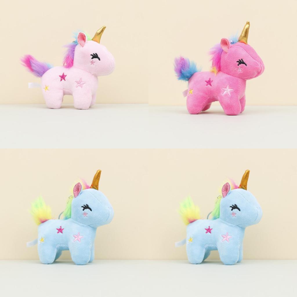 Chaveiro de Pelúcia de Unicórnio Adorável Animal de Pelúcia Fofo Lembrancinha de Casamento Charm de Bolsa