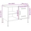 VidaXL Meubles TV 2 pcs rose 68x39x50,5 cm acier, support TV, buffet TV, meuble multimédia, banc TV, armoire hifi 842997