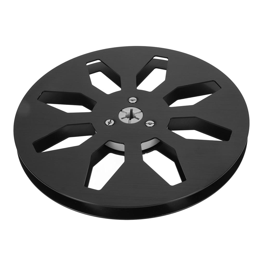1 4 7 Zoll Leere Bandspule 8 Loch Aluminiumlegierung Universal Öffnung Maschinenteil Open Reel Aufwickelspule Schwarz