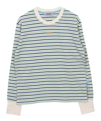 TOIEST Striped Long Sleeve T-Shirt Navy