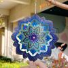 Butterfly Mandala Wind Chime 3D Wind Spinner Funny Rotating Pendant  Porch Display