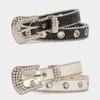 Punk Waist Belly Chain Belt for Women Men for Street Dance Prom Hip Hop Rock Music PU Belt Jean Stunning Buckle