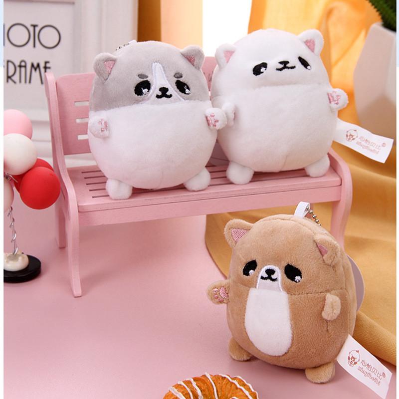 Cute Shiba Inu Stuffed Animal Keychain With Pp Cotton Filling For Kids Gift