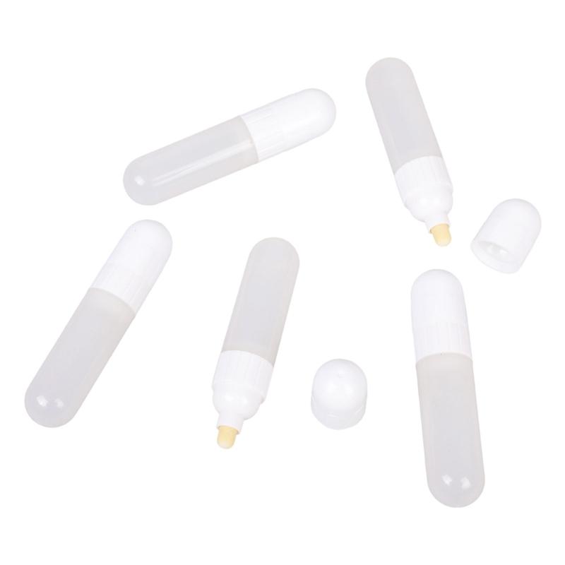 5Pieces Reusable Ink Marker Bottle 8mm Ballpoint Refillable Paint Marker Bottle for Leather Coloring Tool
