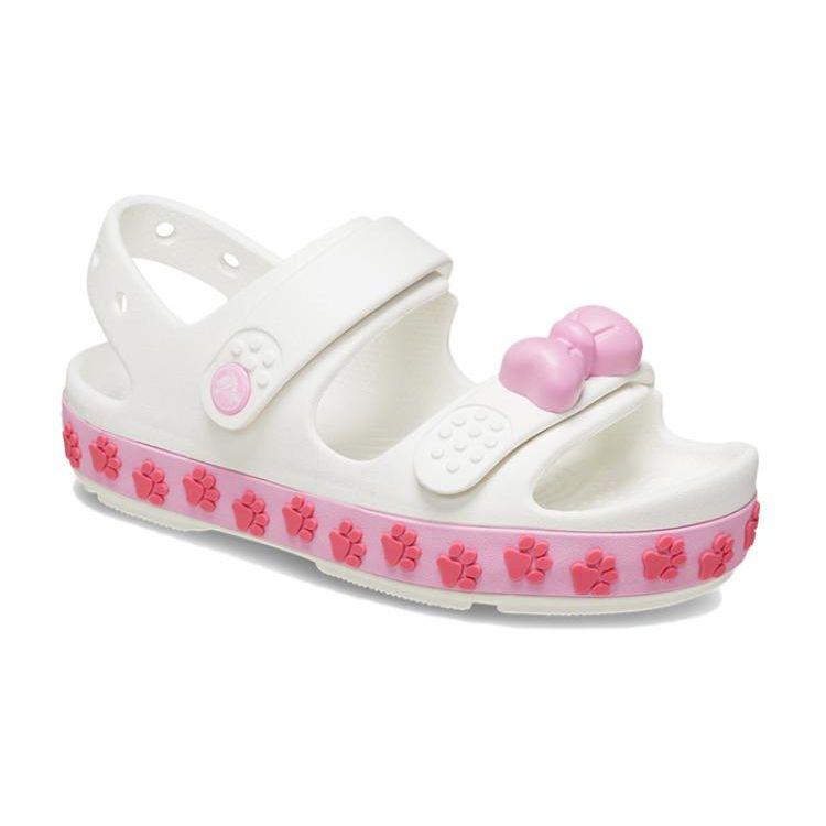 Crocs Resin Comfortable Versatile Kids Sandals Kids Sandals White Pink 210028-1NG
