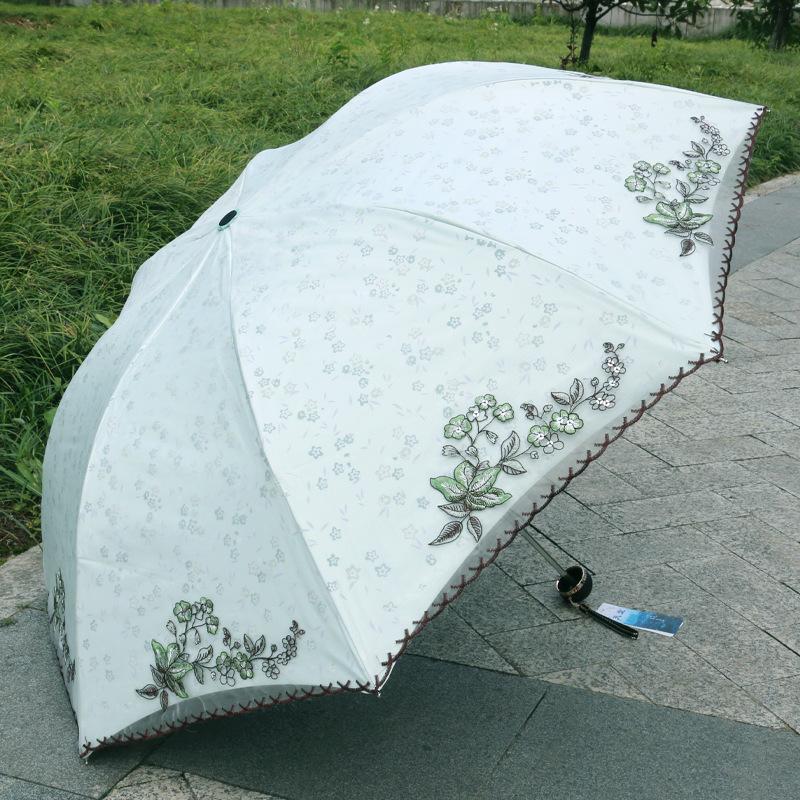 

Huayan Moonscape Двухслойный кружевной вышитый зонт Солнцезащитный козырек Защита от ультрафиолета Виниловый зонт