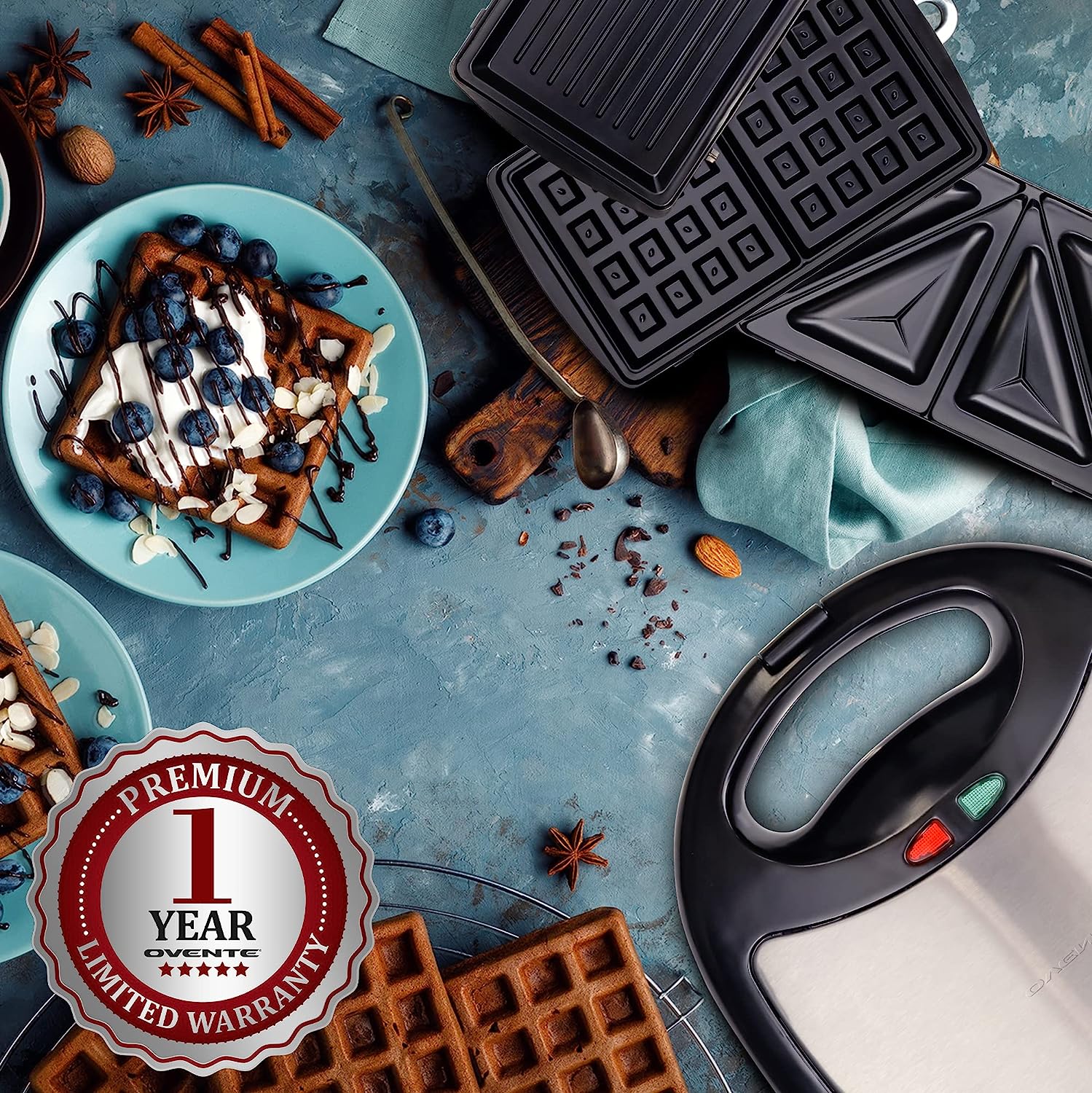 Комплект сэндвич-машины «три в одном» со съемной антипригарной пластиной — фото 7