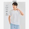 Men's Retro Pure Cotton Henley Short Sleeve T-Shirt