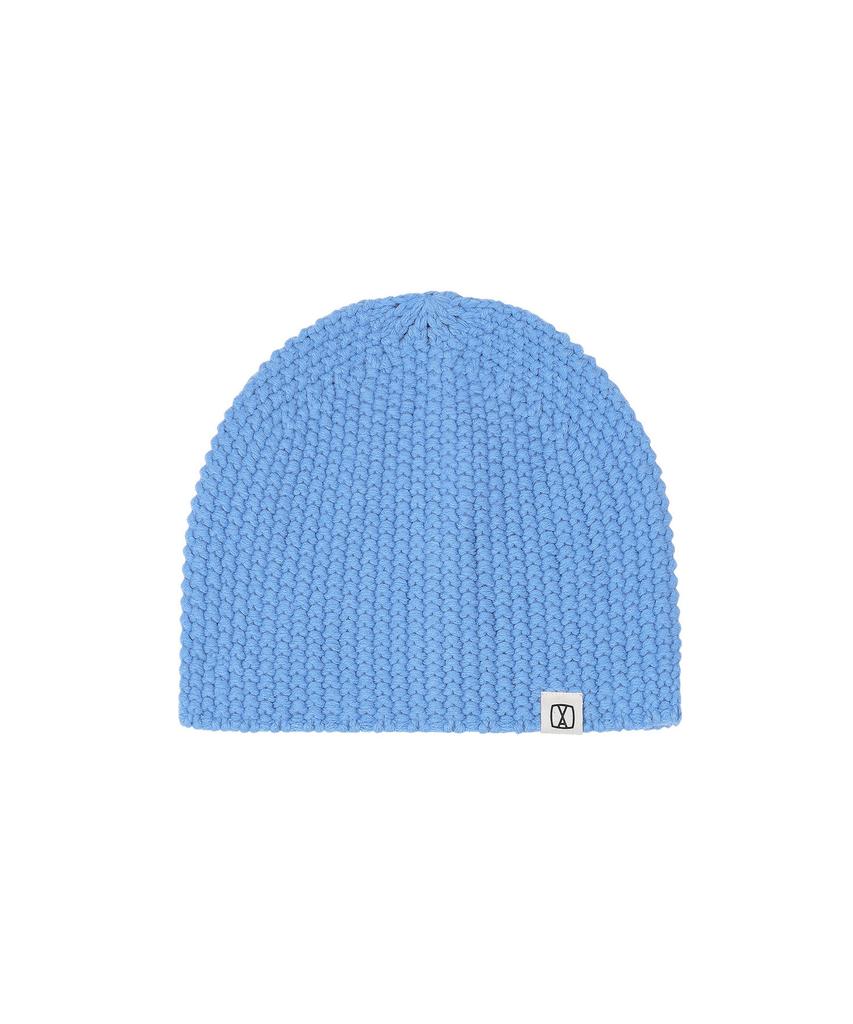 Bajal Va Square Label Cozy Beanie Sky Blue