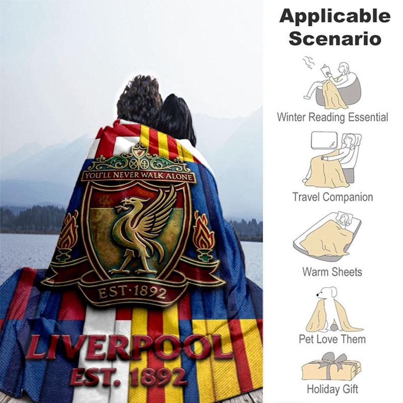 Fc Liverpool Crest Emblem Blanket Camping Trip Home Decor Air Conditioning Blanket Office Rest Blanket Bedroom