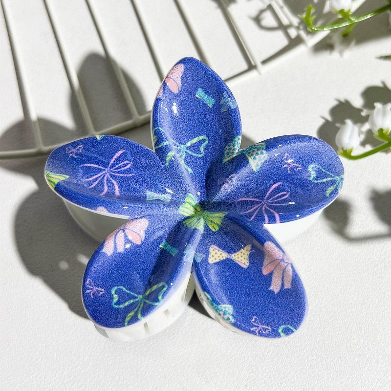 Printed Clips, Egg Flower Fresh and Light Hair Clips Back of The Head Updo Shark Clips