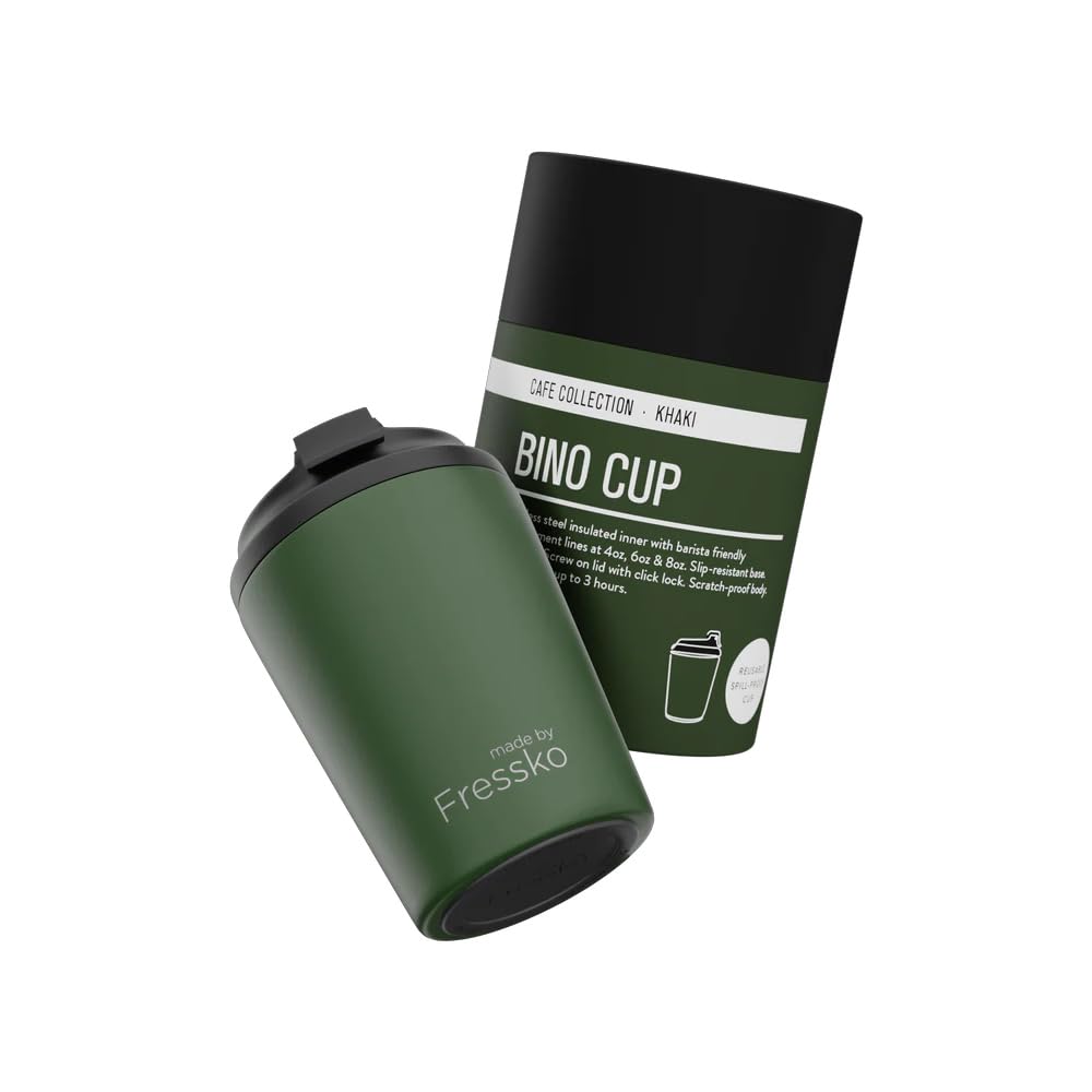 

Сделано Fressko Bino Тамблер для сохранения кофе вкусным надолго, герметичный, / (хаки)