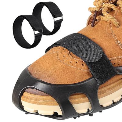 Ice Cleats Shoe Straps Non-Slip Snow Traction Cleats Crampon Straps with Metal Ring Buckle Adjustable Nylon Straps