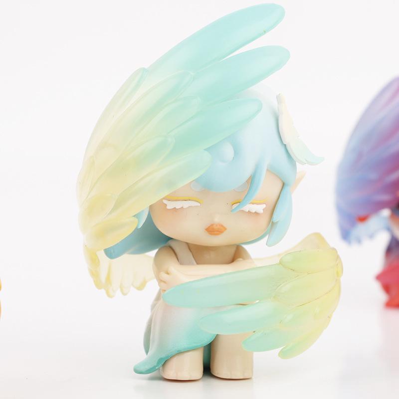 Original SM Series: Hand-Painted Divine Bird Figurines - Parrot, Red-Crowned Crane, Bifang, Flamingo, Egg Capsule, Cake Model.